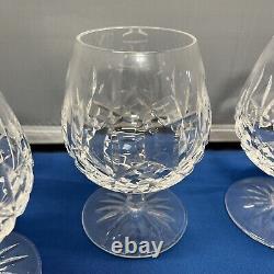 Vintage Waterford Crystal Lismore Brandy Balloon Snifters Set of 4, 5 1/4