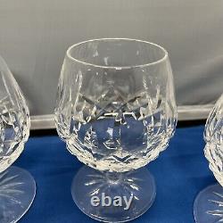 Vintage Waterford Crystal Lismore Brandy Balloon Snifters Set of 4, 5 1/4