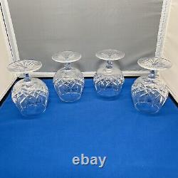 Vintage Waterford Crystal Lismore Brandy Balloon Snifters Set of 4, 5 1/4