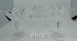 Vintage Waterford Crystal Lismore Martini Glasses Set of 4 Signed Ireland