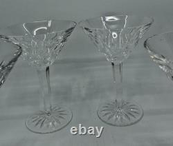 Vintage Waterford Crystal Lismore Martini Glasses Set of 4 Signed Ireland