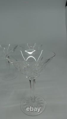 Vintage Waterford Crystal Lismore Martini Glasses Set of 4 Signed Ireland
