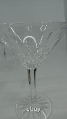 Vintage Waterford Crystal Lismore Martini Glasses Set of 4 Signed Ireland