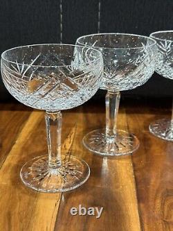 Vintage Waterford Cut Crystal 5.25 Sherbet or Champagne Glass Lot Of 5 Shiny