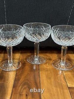 Vintage Waterford Cut Crystal 5.25 Sherbet or Champagne Glass Lot Of 5 Shiny