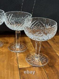 Vintage Waterford Cut Crystal 5.25 Sherbet or Champagne Glass Lot Of 5 Shiny
