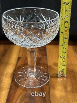 Vintage Waterford Cut Crystal 5.25 Sherbet or Champagne Glass Lot Of 5 Shiny