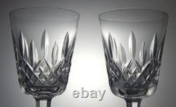 Vintage Waterford Cut Crystal Large Wine Glasses Lismore Pattern Ireland 7
