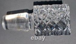 Vintage Waterford Cut Crystal Pattern Whiskey Decanter, Square shaped signed