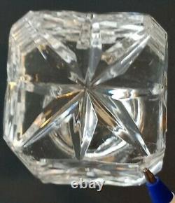 Vintage Waterford Cut Crystal Pattern Whiskey Decanter, Square shaped signed