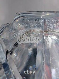 Vintage Waterford Cut Crystal Pattern Whiskey Decanter, Square shaped signed