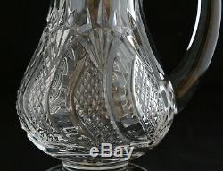 Vintage Waterford Ireland Cut Glass Irish Crystal Seahorse Pitcher 9