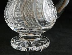 Vintage Waterford Ireland Cut Glass Irish Crystal Seahorse Pitcher 9