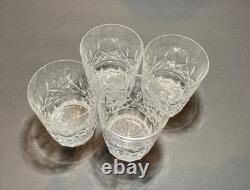 Vintage Waterford Lismore Set of 4 Double Old Fashioned Glasses Excellent