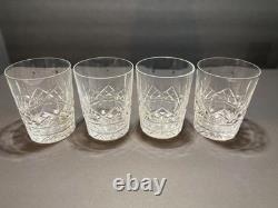 Vintage Waterford Lismore Set of 4 Double Old Fashioned Glasses Excellent