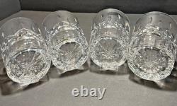 Vintage Waterford Lismore Set of 4 Double Old Fashioned Glasses Excellent