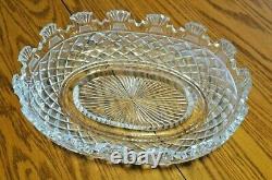 Vintage Waterford Prestige Collection Kennedy Cut Large Crystal Centerpiece Bowl