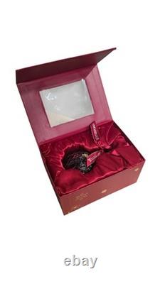 Vintage Waterford Red Cased Cut Crystal Glass Ball Holiday Ornament 2017