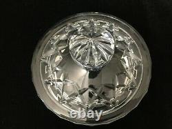 Vintage Zawiercie Laurencie Cut Glass Crystal Covered Jar, 11 Tall x 4 3/4 W
