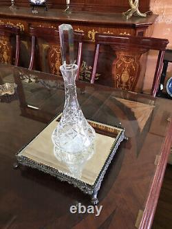 Vintage crystal cut glass wine decanter baccarat