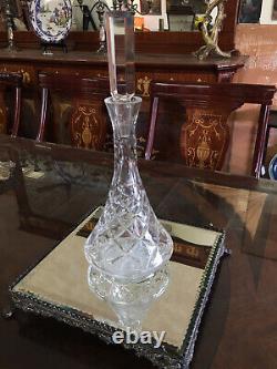 Vintage crystal cut glass wine decanter baccarat