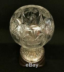 Vintage crystal piano lamp. Elegant. Heavy crystal, 10 pounds. Cut glass fruit