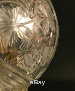Vintage crystal piano lamp. Elegant. Heavy crystal, 10 pounds. Cut glass fruit