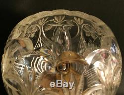 Vintage crystal piano lamp. Elegant. Heavy crystal, 10 pounds. Cut glass fruit