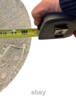 Vtg 12 Master Bohemian Cut Crystal Low Centerpiece Bowl 2 5/8 Tall Starburst