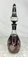 Vtg 15 Bohemian Czech Ruby/Cranberry Red Crystal Decanter Glass Cut to Clear