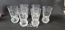 Vtg/Antique Old Fashioned Hand Cut Bohemian Crystal Glasses Set Of 6 Edinburgh