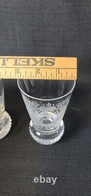 Vtg/Antique Old Fashioned Hand Cut Bohemian Crystal Glasses Set Of 6 Edinburgh