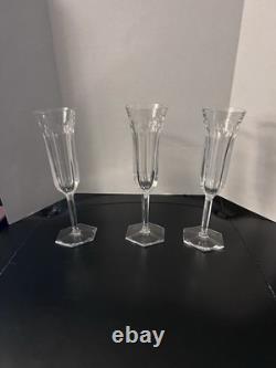 Vtg Baccarat Malmaison Cut Crystal Champagne Flute Glass