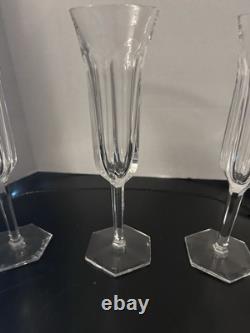 Vtg Baccarat Malmaison Cut Crystal Champagne Flute Glass