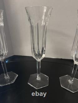 Vtg Baccarat Malmaison Cut Crystal Champagne Flute Glass