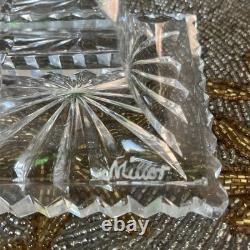 Vtg Bohemian Emerald Green Crystal Cut Glass Covered Vase. 15 Tall