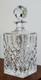 Vtg Heavy Lead Crystal Clear Cut Square Crosshatch Decanter With Stopper -5 lbs