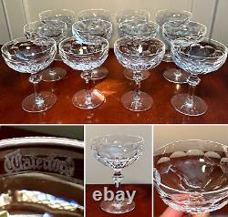 Vtg Set 12 WATERFORD CRYSTAL Curraghmore Champagne Sherbet Coupe Dessert IRELAND