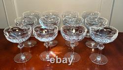 Vtg Set 12 WATERFORD CRYSTAL Curraghmore Champagne Sherbet Coupe Dessert IRELAND