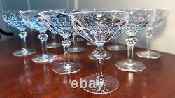 Vtg Set 12 WATERFORD CRYSTAL Curraghmore Champagne Sherbet Coupe Dessert IRELAND