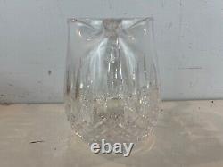 Vtg Waterford Lismore Cut Clear Crystal Glass Pitcher with Pinched Spout Pitcher