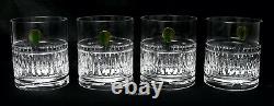 WATERFORD Barware Double Old Fashioned Cut Crystal 12 oz Set of 4 NEW