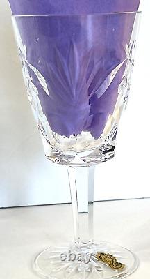 WATERFORD CRYSTAL Ashling Water Goblets/Wine Glasses Set Of (4) Hand Cut MINT