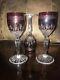WATERFORD CRYSTAL CLARENDON CORDIAL GLASSES RUBY RED Cut-to-Clear Signed