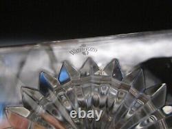 WATERFORD CRYSTAL Ireland ARCADE Swirl Cut Glass Footed Lidded Bowl Candy Dish