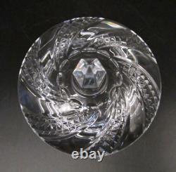 WATERFORD CRYSTAL Ireland ARCADE Swirl Cut Glass Footed Lidded Bowl Candy Dish