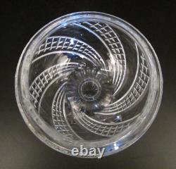 WATERFORD CRYSTAL Ireland ARCADE Swirl Cut Glass Footed Lidded Bowl Candy Dish