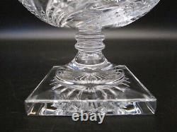 WATERFORD CRYSTAL Ireland ARCADE Swirl Cut Glass Footed Lidded Bowl Candy Dish