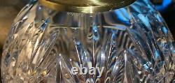 WATERFORD CRYSTAL Large 30 Inch Cut Crystal and Polished Brass Table Lamp NEW