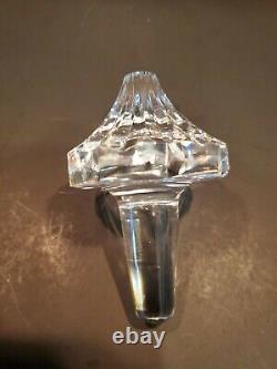 WATERFORD CRYSTAL MAEVE CUT WINE DECANTER w PANEL STOPPER 12 3/4 #2